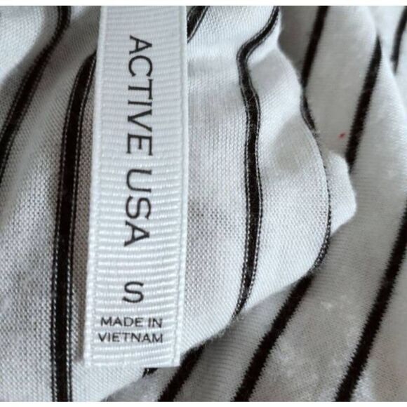 ACTIVE USA BLACK & WHITE STRIPE DRESS SZ.S EUC. - Picture 6 of 8